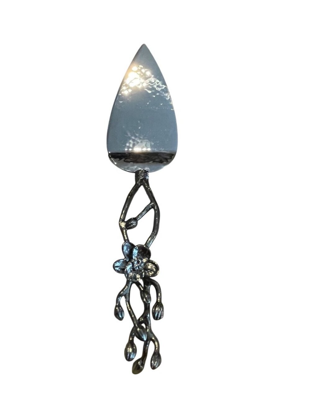 Michael Aram Orchid Cake Server With Box Gift-Ready Silver Floral Design